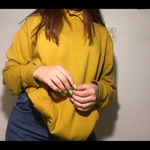 mustard yellow hoodie
